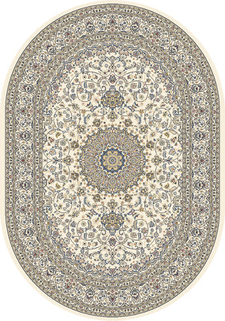 Dynamic Rugs Ancient Garden 57119 Ivory Area Rug Oval Image