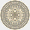 Dynamic Rugs Ancient Garden 57119 Ivory Area Rug Round Shot