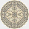 Dynamic Rugs Ancient Garden 57119 Ivory Area Rug Round Shot