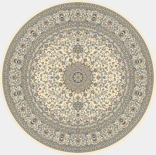 Dynamic Rugs Ancient Garden 57119 Ivory Area Rug Round Shot