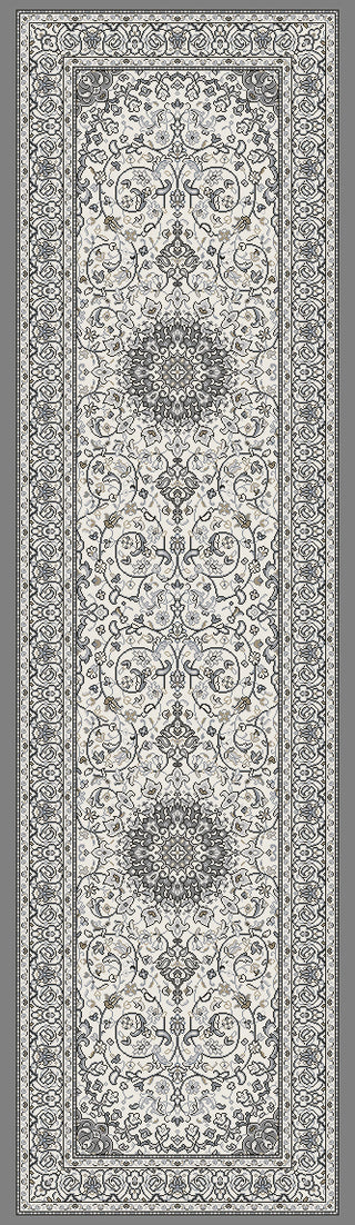 Dynamic Rugs Ancient Garden 57119 Cream/Grey Area Rug Finished Runner Image