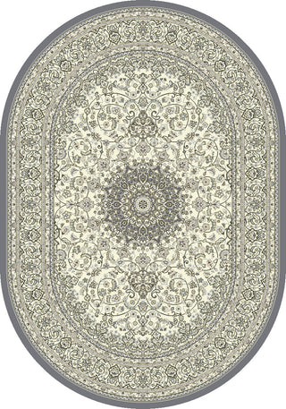 Dynamic Rugs Ancient Garden 57119 Cream/Grey Area Rug Oval Shot