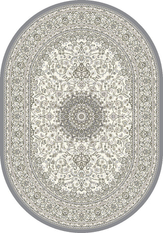 Dynamic Rugs Ancient Garden 57119 Cream/Grey Area Rug Oval Image