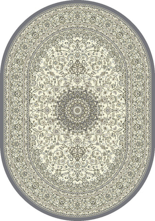 Dynamic Rugs Ancient Garden 57119 Cream/Grey Area Rug Oval Image