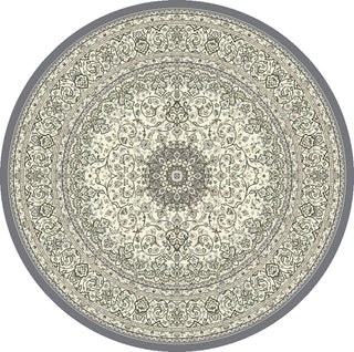 Dynamic Rugs Ancient Garden 57119 Cream/Grey Area Rug Round Shot