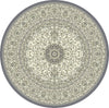 Dynamic Rugs Ancient Garden 57119 Cream/Grey Area Rug Round Image