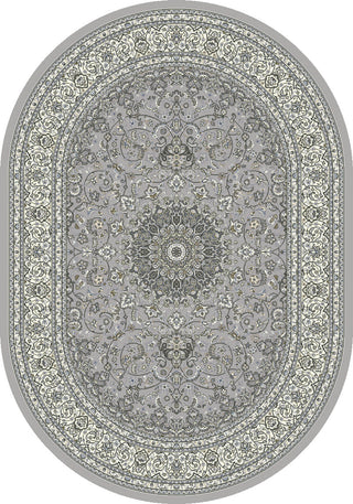 Dynamic Rugs Ancient Garden 57119 Soft Grey/Cream Area Rug Oval Shot