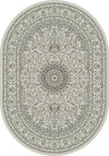 Dynamic Rugs Ancient Garden 57119 Soft Grey/Cream Area Rug Oval Image