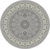 Dynamic Rugs Ancient Garden 57119 Soft Grey/Cream Area Rug Round Shot