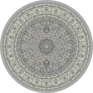 Dynamic Rugs Ancient Garden 57119 Soft Grey/Cream Area Rug Round Image