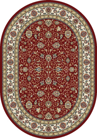 Dynamic Rugs Ancient Garden 57120 Red/Ivory Area Rug Oval Image