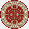 Dynamic Rugs Ancient Garden 57120 Red/Ivory Area Rug Round Shot