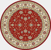 Dynamic Rugs Ancient Garden 57120 Red/Ivory Area Rug Round Shot