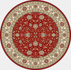 Dynamic Rugs Ancient Garden 57120 Red/Ivory Area Rug Round Image