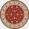 Dynamic Rugs Ancient Garden 57120 Red/Ivory Area Rug Round Image