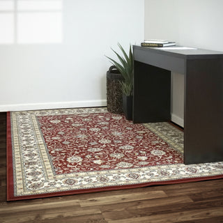 Dynamic Rugs Ancient Garden 57120 Red/Ivory Area Rug Lifestyle Image Feature