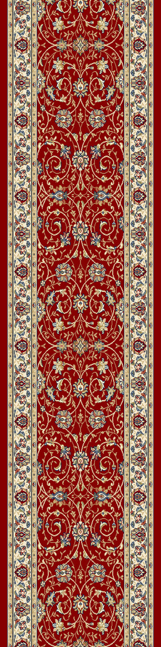 Dynamic Rugs Ancient Garden 57120 Red/Ivory Area Rug Roll Runner Image