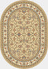 Dynamic Rugs Ancient Garden 57120 Light Gold/Ivory Area Rug Oval Shot