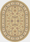 Dynamic Rugs Ancient Garden 57120 Light Gold/Ivory Area Rug Oval Image