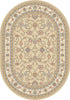 Dynamic Rugs Ancient Garden 57120 Light Gold/Ivory Area Rug Oval Image