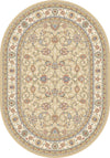 Dynamic Rugs Ancient Garden 57120 Light Gold/Ivory Area Rug Oval Image
