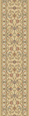 Dynamic Rugs Ancient Garden 57120 Light Gold/Ivory Area Rug Roll Runner Image
