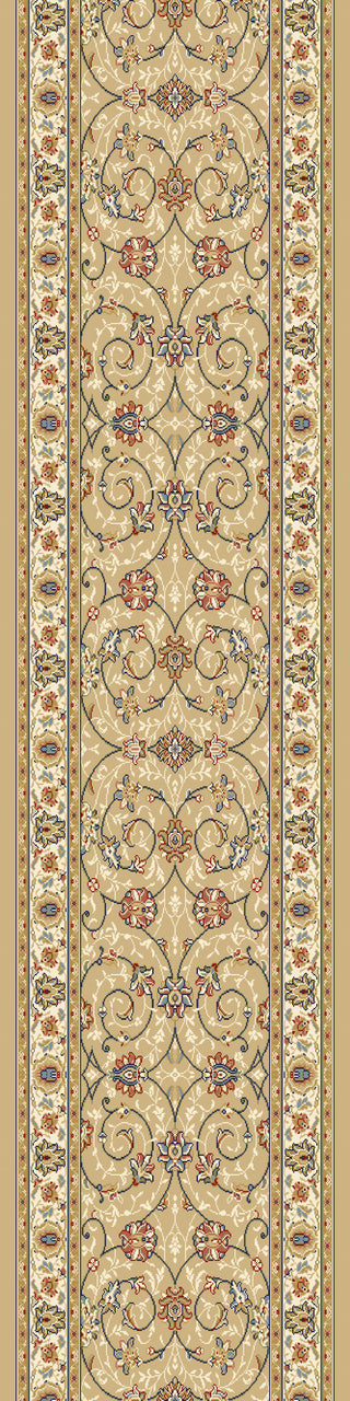 Dynamic Rugs Ancient Garden 57120 Light Gold/Ivory Area Rug Roll Runner Image