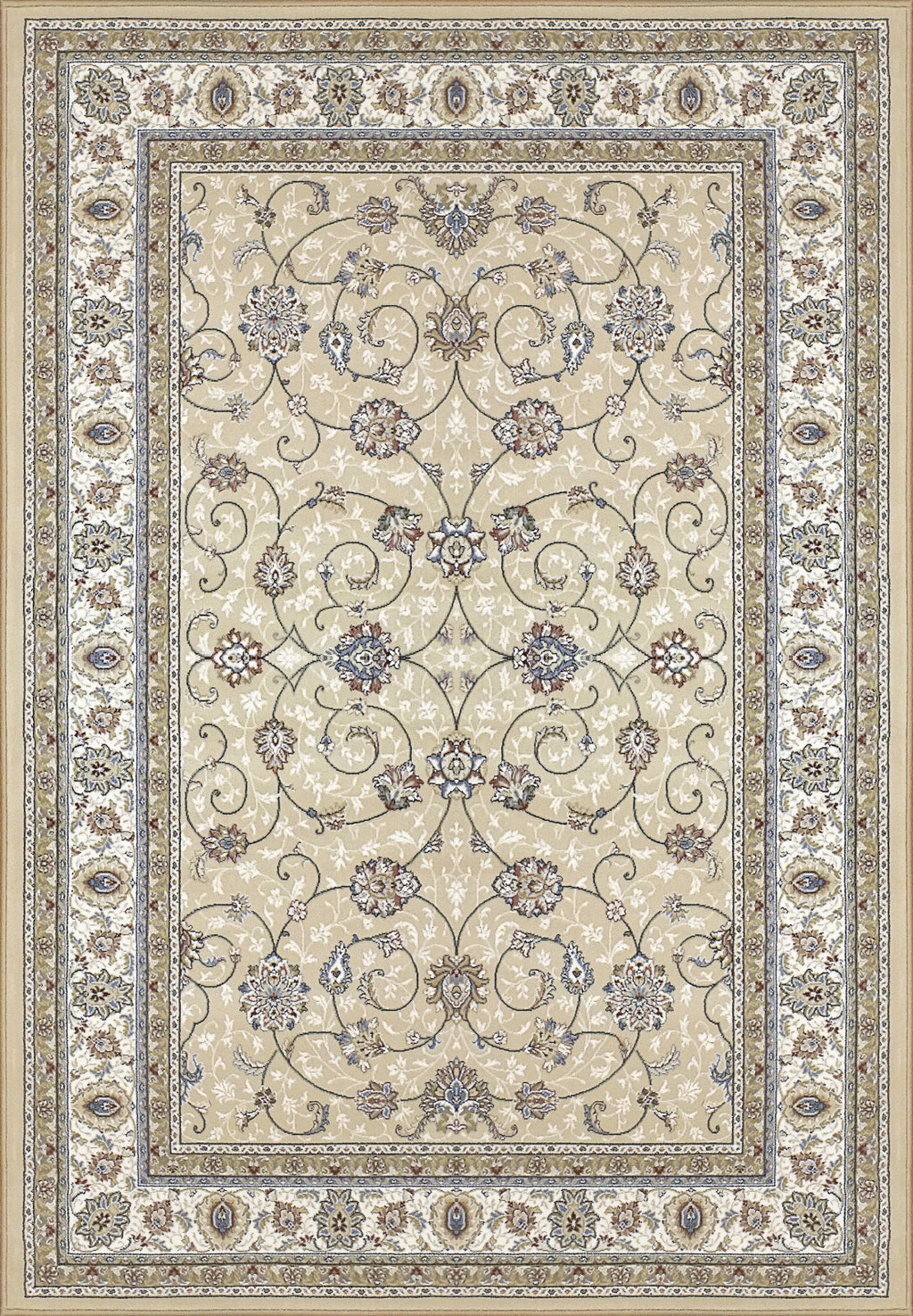 Dynamic Rugs Ancient Garden 57120 Light Gold/Ivory Area Rug main image