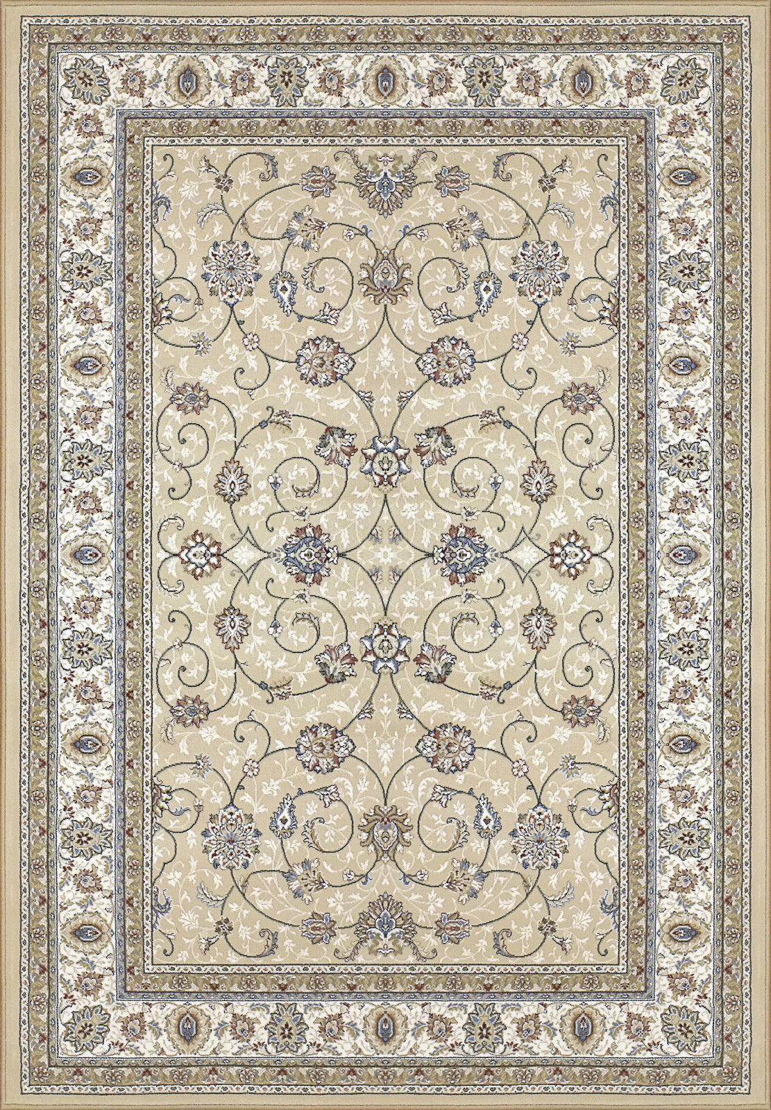 Dynamic Rugs Ancient Garden 57120 Light Gold/Ivory Area Rug main image
