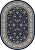 Dynamic Rugs Ancient Garden 57120 Blue/Ivory Area Rug Oval Image