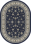 Dynamic Rugs Ancient Garden 57120 Blue/Ivory Area Rug Oval Image