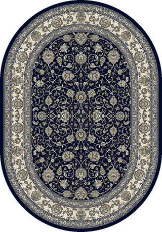 Dynamic Rugs Ancient Garden 57120 Blue/Ivory Area Rug Oval Image