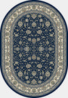 Dynamic Rugs Ancient Garden 57120 Blue/Ivory Area Rug Oval Image