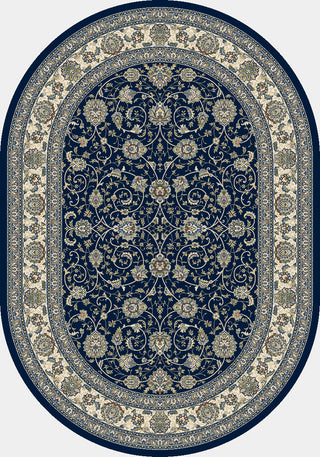 Dynamic Rugs Ancient Garden 57120 Blue/Ivory Area Rug Oval Image