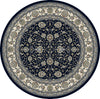 Dynamic Rugs Ancient Garden 57120 Blue/Ivory Area Rug Round Image