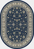 Dynamic Rugs Ancient Garden 57120 Blue/Ivory Area Rug Oval Shot