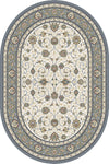 Dynamic Rugs Ancient Garden 57120 Ivory/Light Blue Area Rug Oval Image