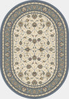Dynamic Rugs Ancient Garden 57120 Ivory/Light Blue Area Rug Oval Image