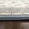 Dynamic Rugs Ancient Garden 57120 Ivory/Light Blue Area Rug Detail Image