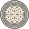 Dynamic Rugs Ancient Garden 57120 Ivory/Light Blue Area Rug Round Image