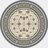 Dynamic Rugs Ancient Garden 57120 Ivory/Light Blue Area Rug Round Image