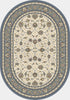 Dynamic Rugs Ancient Garden 57120 Ivory/Light Blue Area Rug Oval Shot