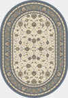 Dynamic Rugs Ancient Garden 57120 Ivory/Light Blue Area Rug Oval Shot