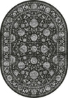 Dynamic Rugs Ancient Garden 57126 Charcoal/Silver Area Rug Oval Image