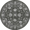 Dynamic Rugs Ancient Garden 57126 Charcoal/Silver Area Rug Round Image
