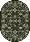 Dynamic Rugs Ancient Garden 57126 Charcoal/Silver Area Rug Oval Shot