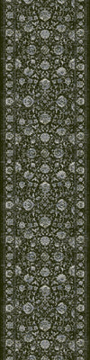 Dynamic Rugs Ancient Garden 57126 Charcoal/Silver Area Rug Roll Runner Shot