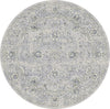Dynamic Rugs Ancient Garden 57126 Silver/Grey Area Rug Round Image