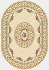 Dynamic Rugs Ancient Garden 57226 Ivory Area Rug Oval Shot