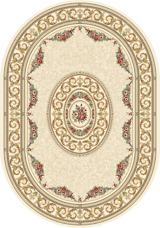 Dynamic Rugs Ancient Garden 57226 Ivory Area Rug Oval Image